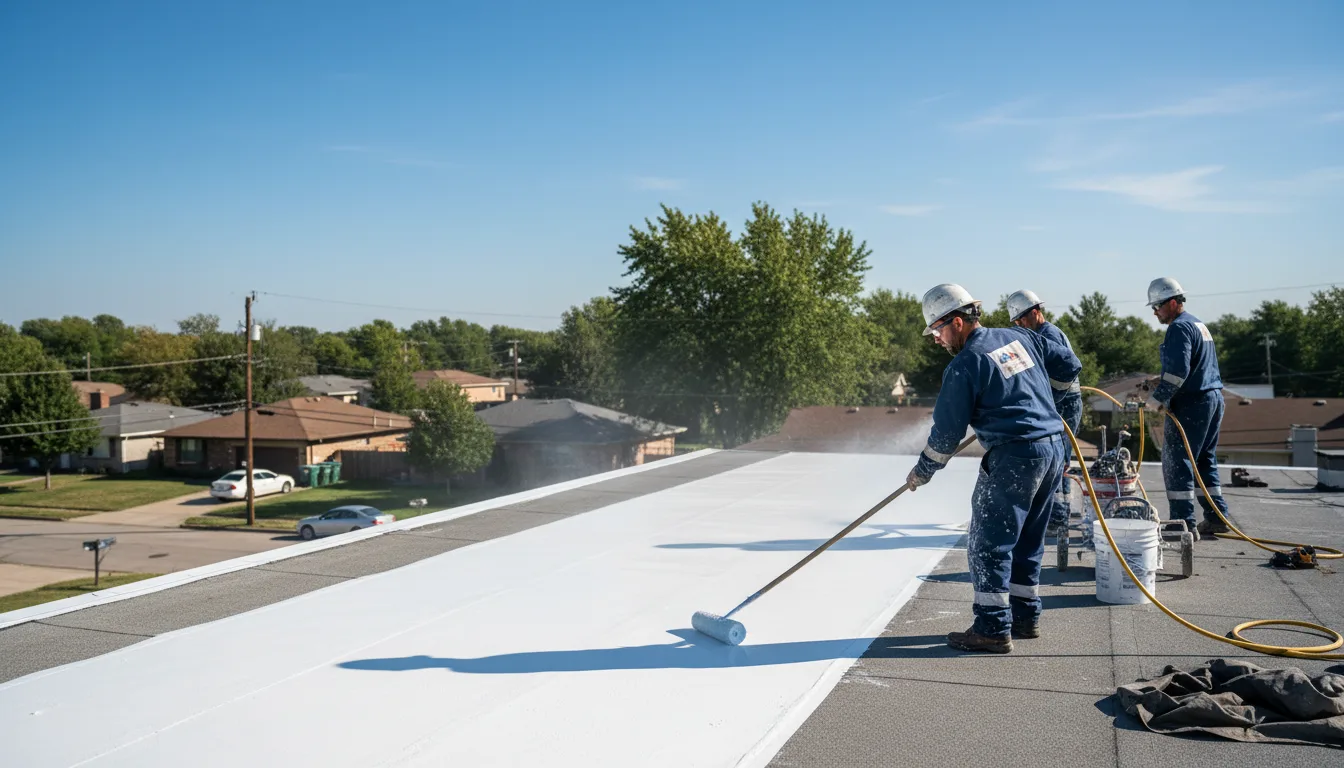 Commercial roof coating in Groveland, IL near me